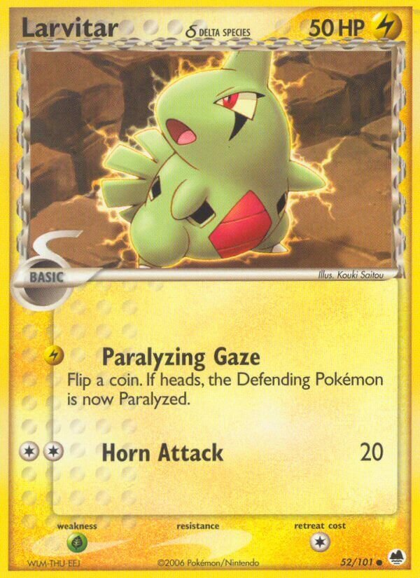Larvitar 052/101 — EX L’Isola dei Draghi (Italian Pokémon TCG card)