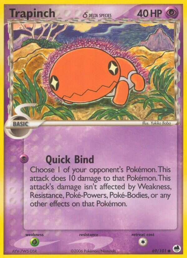Trapinch 069/101 — EX L’Isola dei Draghi (Italian Pokémon TCG card)