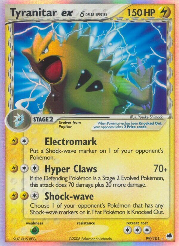 Tyranitar ex 099/101 — EX L’Isola dei Draghi (Italian Pokémon TCG card)