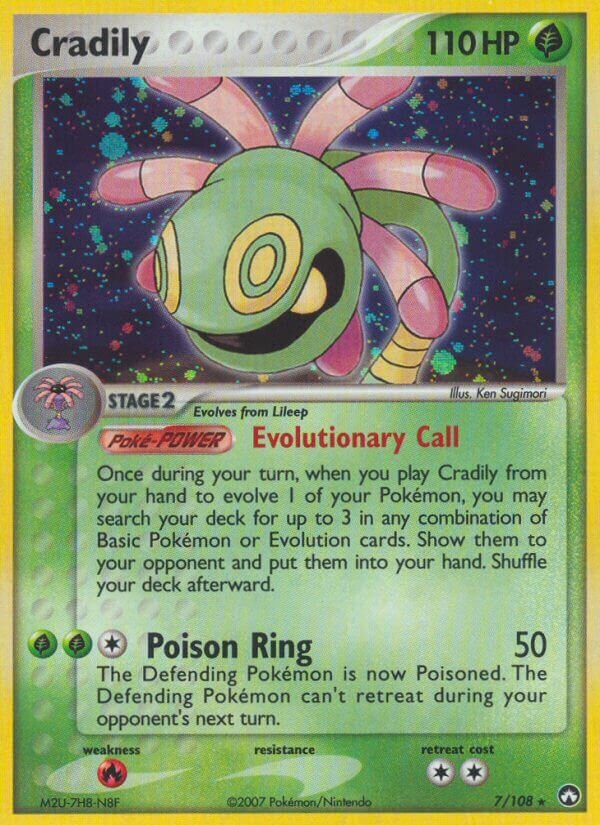 Cradily 007/108 — EX Power Keepers (Italian Pokémon TCG card)