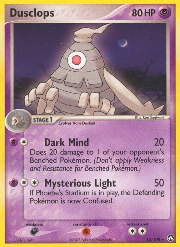 Dusclops 014/108 — EX Power Keepers (Italian Pokémon TCG card)