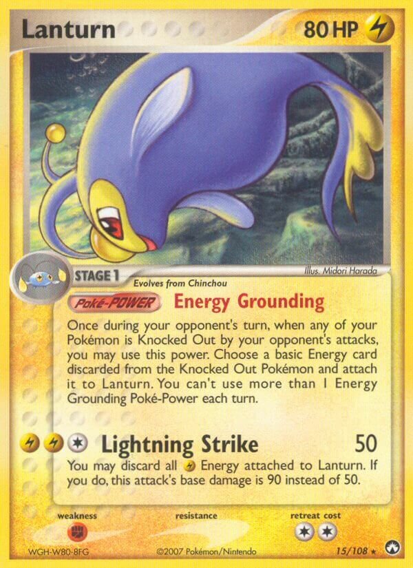 Lanturn 015/108 — EX Power Keepers (Italian Pokémon TCG card)