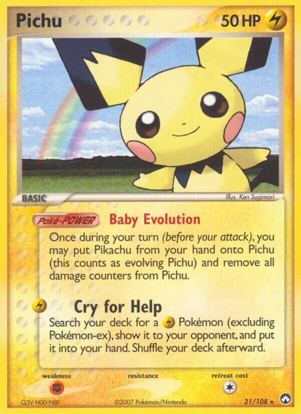 Pichu 021/108 — EX Power Keepers (Italian Pokémon TCG card)