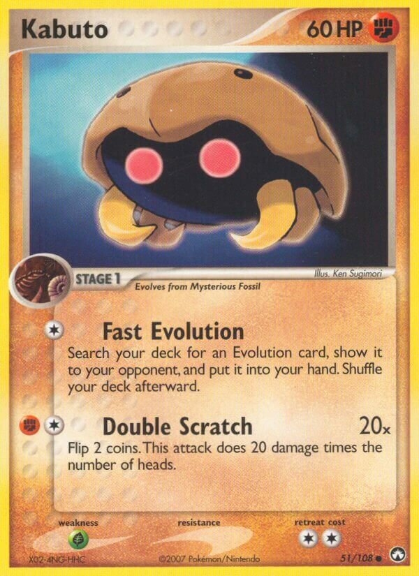 Kabuto 051/108 — EX Power Keepers (Italian Pokémon TCG card)