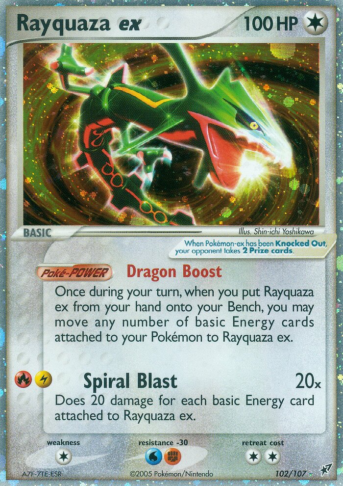 Rayquaza ex 102/108 — EX Deoxys (Italian Pokémon TCG card)