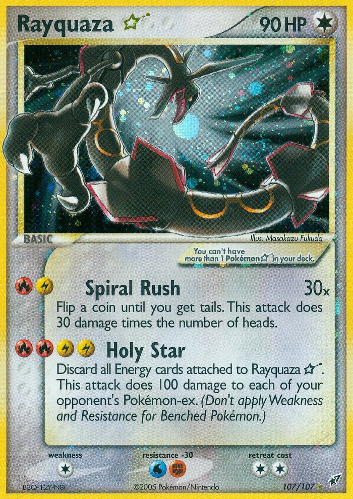 Rayquaza ☆ 107/108 — EX Deoxys (Italian Pokémon TCG card)