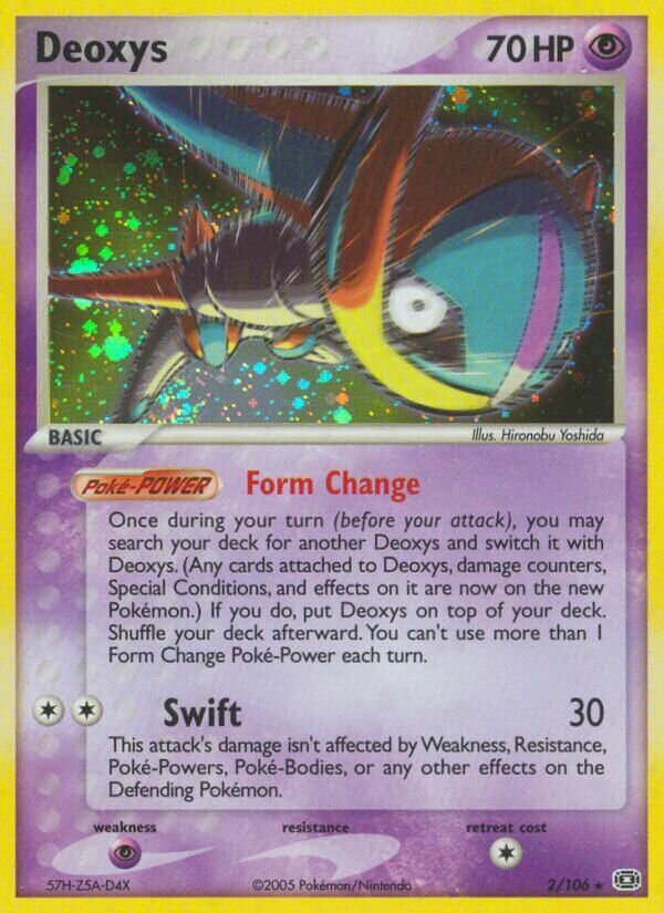 Deoxys 002/107 — EX Smeraldo (Italian Pokémon TCG card)