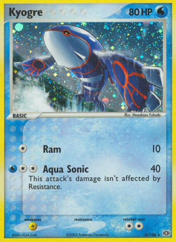Kyogre 006/107 — EX Smeraldo (Italian Pokémon TCG card)