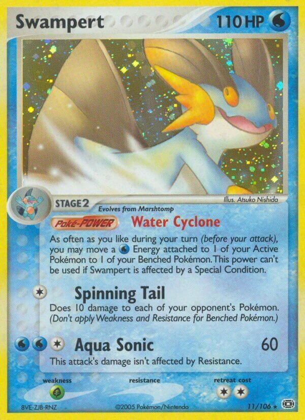 Swampert 011/107 — EX Smeraldo (Italian Pokémon TCG card)