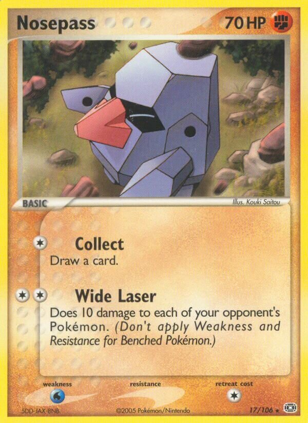 Nosepass 017/107 — EX Smeraldo (Italian Pokémon TCG card)