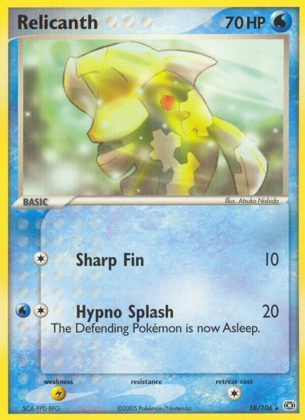 Relicanth 018/107 — EX Smeraldo (Italian Pokémon TCG card)