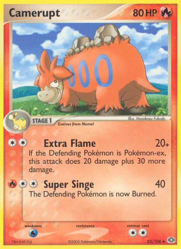 Camerupt 023/107 — EX Smeraldo (Italian Pokémon TCG card)