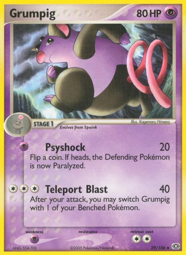 Grumpig 029/107 — EX Smeraldo (Italian Pokémon TCG card)
