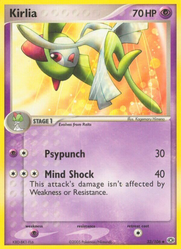 Kirlia 033/107 — EX Smeraldo (Italian Pokémon TCG card)