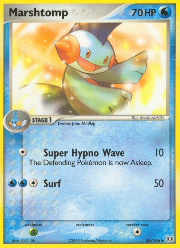 Marshtomp 036/107 — EX Smeraldo (Italian Pokémon TCG card)