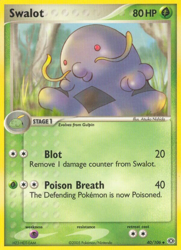 Swalot 040/107 — EX Smeraldo (Italian Pokémon TCG card)