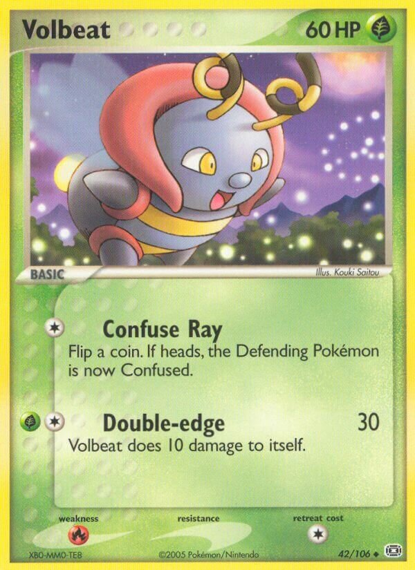 Volbeat 042/107 — EX Smeraldo (Italian Pokémon TCG card)