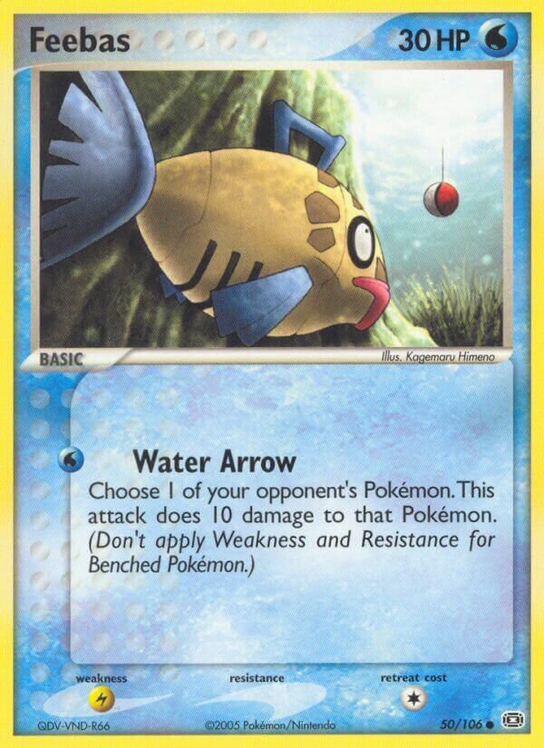 Feebas 050/107 — EX Smeraldo (Italian Pokémon TCG card)