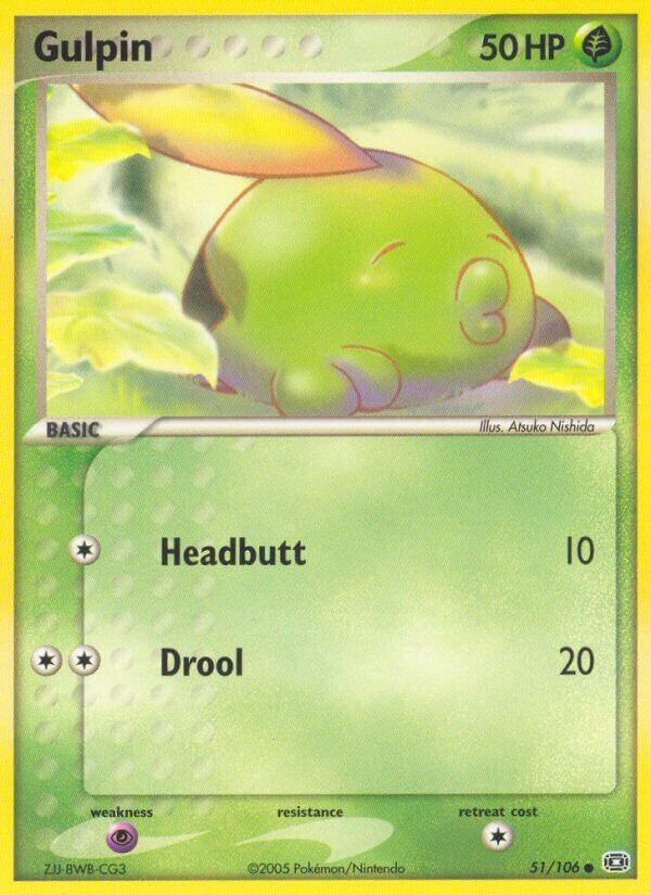 Gulpin 051/107 — EX Smeraldo (Italian Pokémon TCG card)