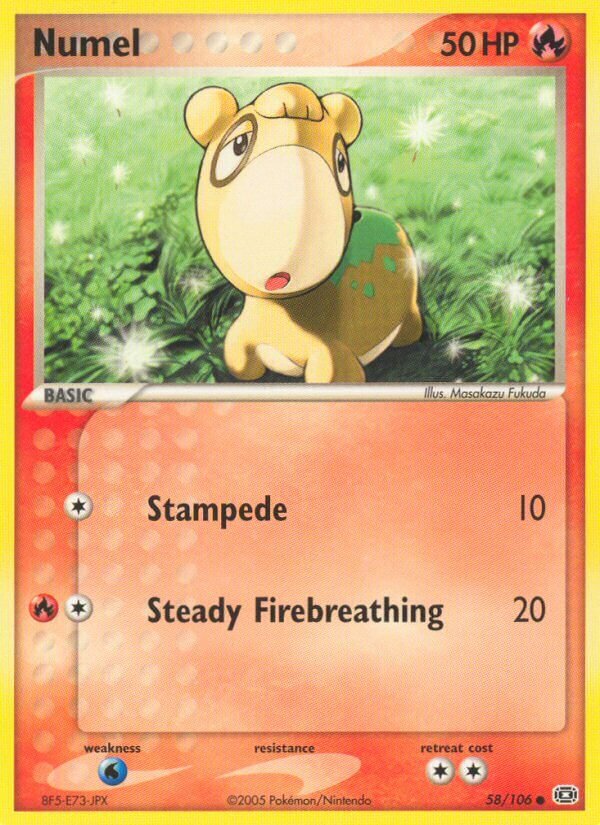 Numel 058/107 — EX Smeraldo (Italian Pokémon TCG card)