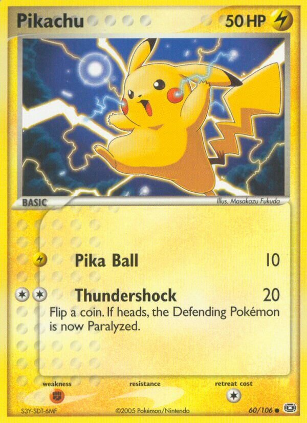 Pikachu 060/107 — EX Smeraldo (Italian Pokémon TCG card)