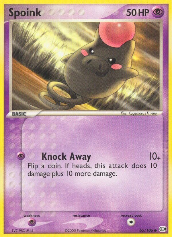 Spoink 065/107 — EX Smeraldo (Italian Pokémon TCG card)