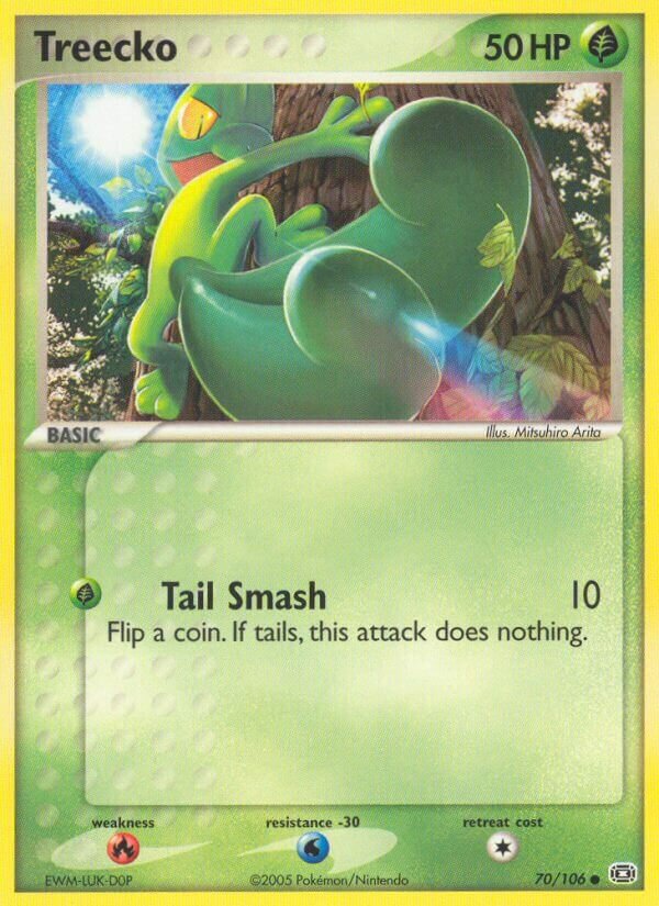 Treecko 070/107 — EX Smeraldo (Italian Pokémon TCG card)