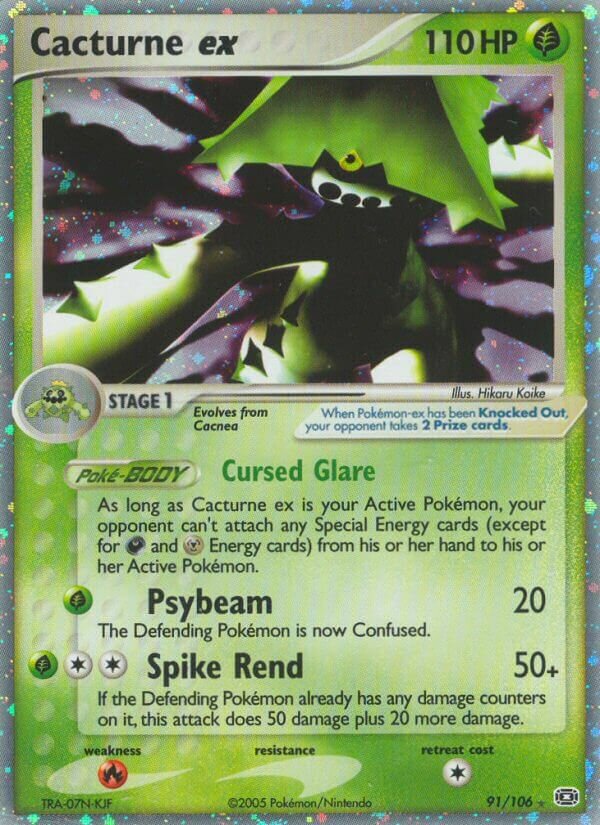 Cacturne ex 091/107 — EX Smeraldo (Italian Pokémon TCG card)
