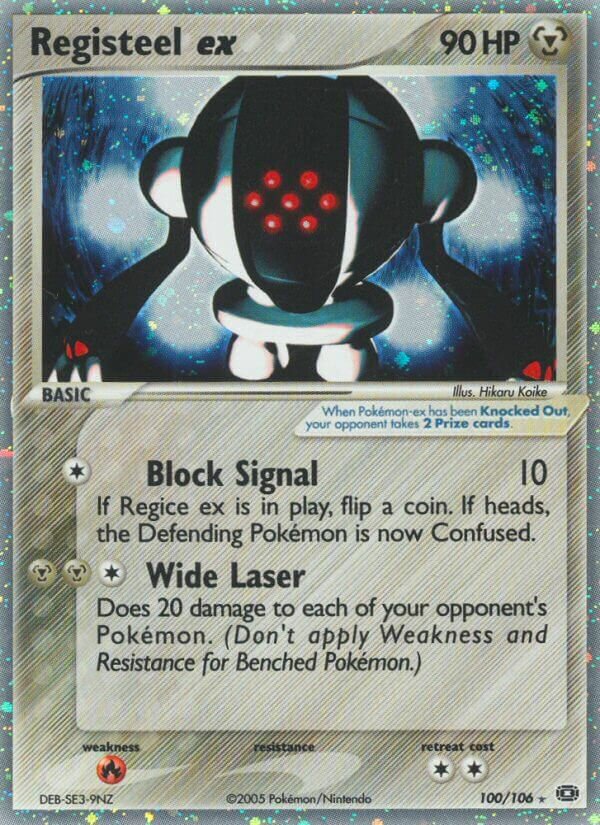 Registeel ex 100/107 — EX Smeraldo (Italian Pokémon TCG card)