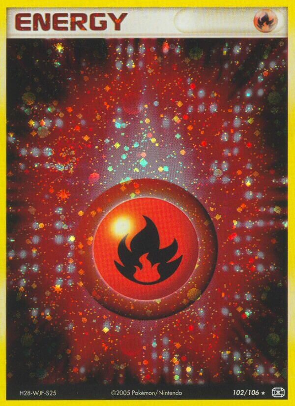 Fire Energy 102/107 — EX Smeraldo (Italian Pokémon TCG card)