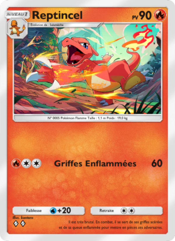 Reptincel 034 — Puissance Génétique (French Pokémon TCG card)