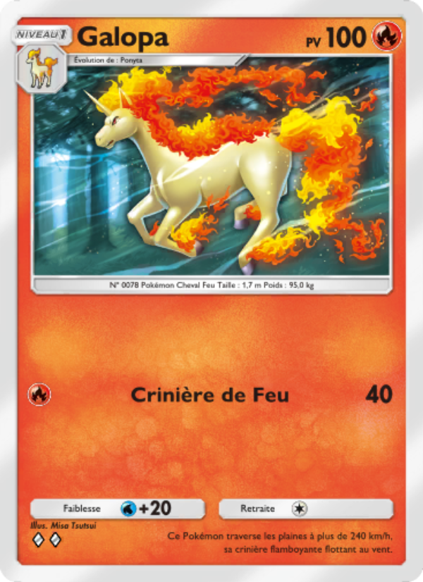 Galopa 043 — Puissance Génétique (French Pokémon TCG card)