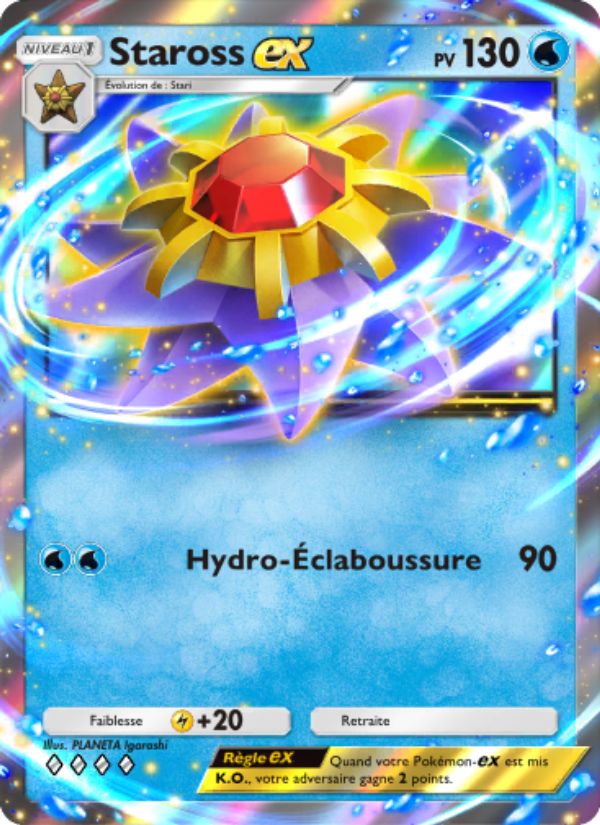Staross-ex 076 — Puissance Génétique (French Pokémon TCG card)