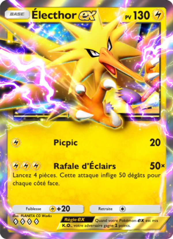 Électhor-ex 104 — Puissance Génétique (French Pokémon TCG card)