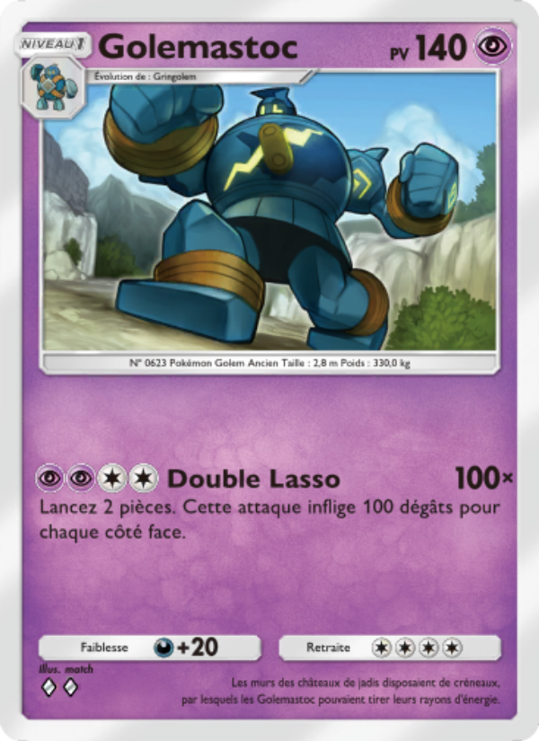 Golemastoc 136 — Puissance Génétique (French Pokémon TCG card)
