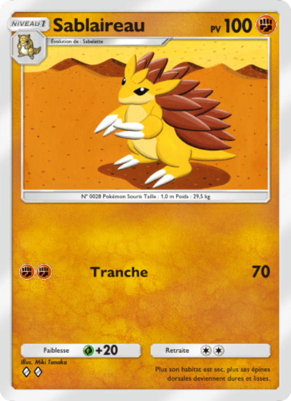 Sablaireau 138 — Puissance Génétique (French Pokémon TCG card)
