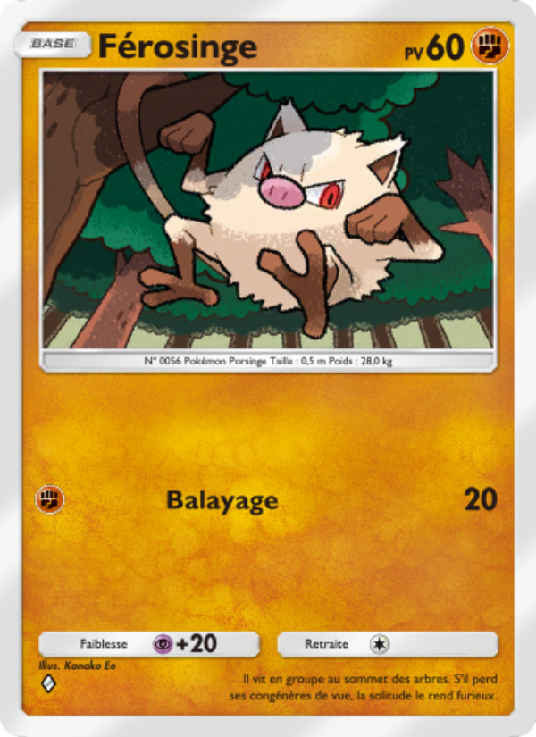 Férosinge 141 — Puissance Génétique (French Pokémon TCG card)