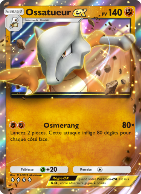 Ossatueur-ex 153 — Puissance Génétique (French Pokémon TCG card)