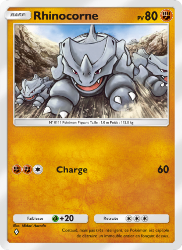 Rhinocorne 156 — Puissance Génétique (French Pokémon TCG card)