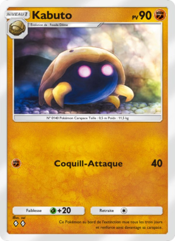 Kabuto 158 — Puissance Génétique (French Pokémon TCG card)