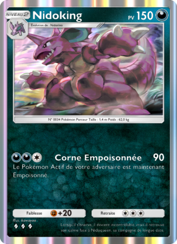Nidoking 171 — Puissance Génétique (French Pokémon TCG card)