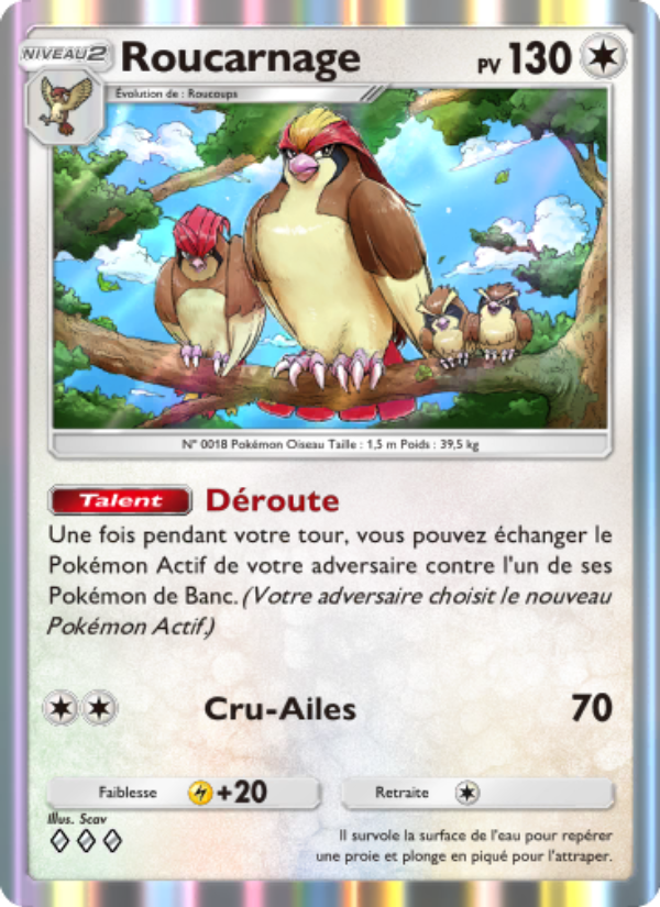 Roucarnage 188 — Puissance Génétique (French Pokémon TCG card)
