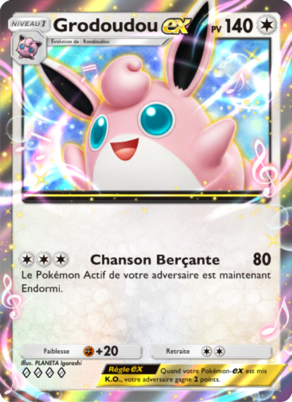 Grodoudou-ex 195 — Puissance Génétique (French Pokémon TCG card)