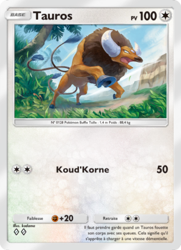 Tauros 204 — Puissance Génétique (French Pokémon TCG card)