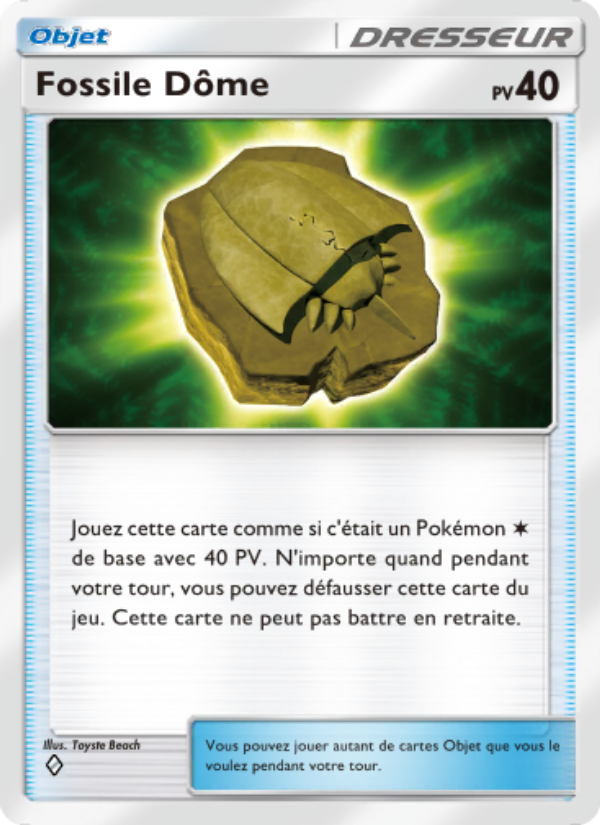 Fossile Dôme 217 — Puissance Génétique (French Pokémon TCG card)