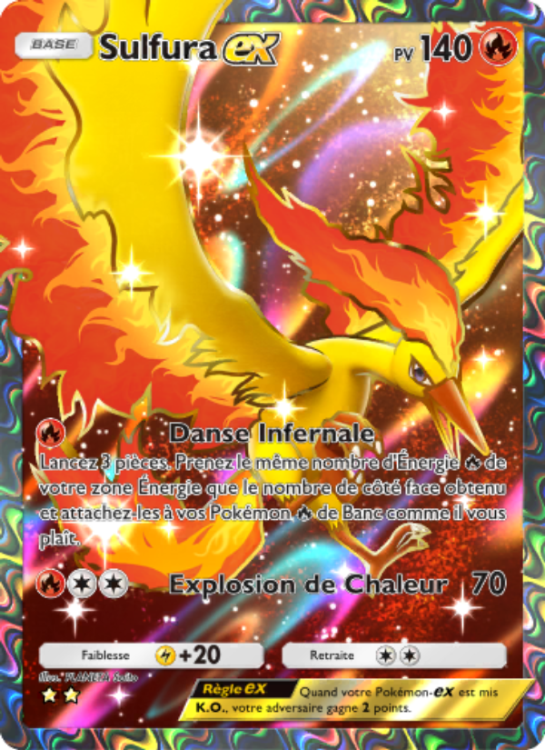 Sulfura-ex 255 — Puissance Génétique (French Pokémon TCG card)