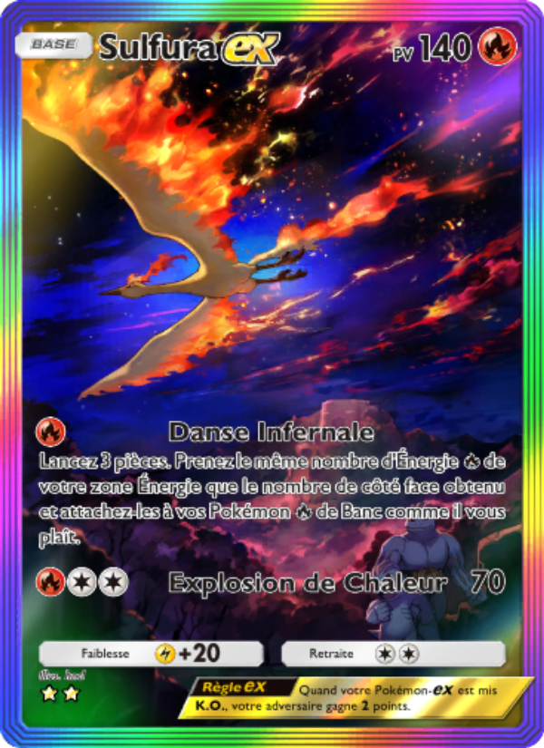 Sulfura-ex 274 — Puissance Génétique (French Pokémon TCG card)