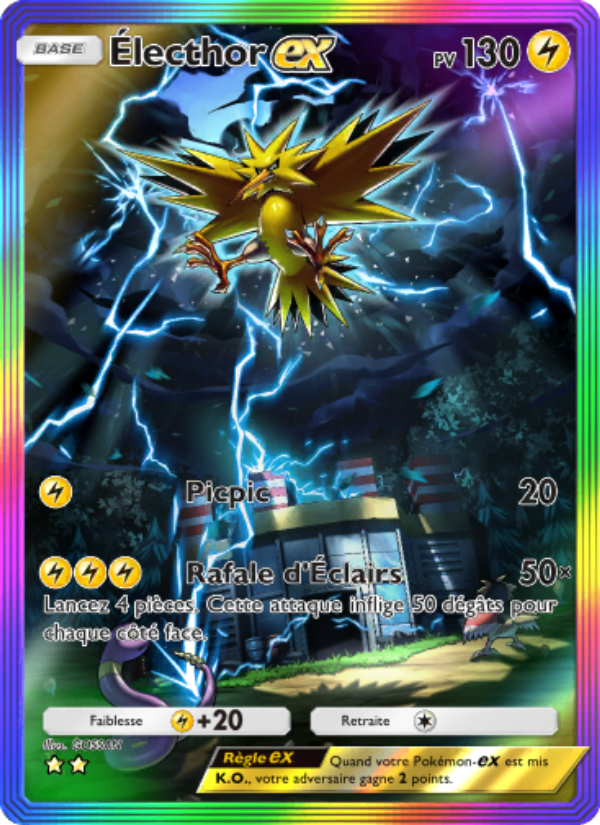 Électhor-ex 276 — Puissance Génétique (French Pokémon TCG card)