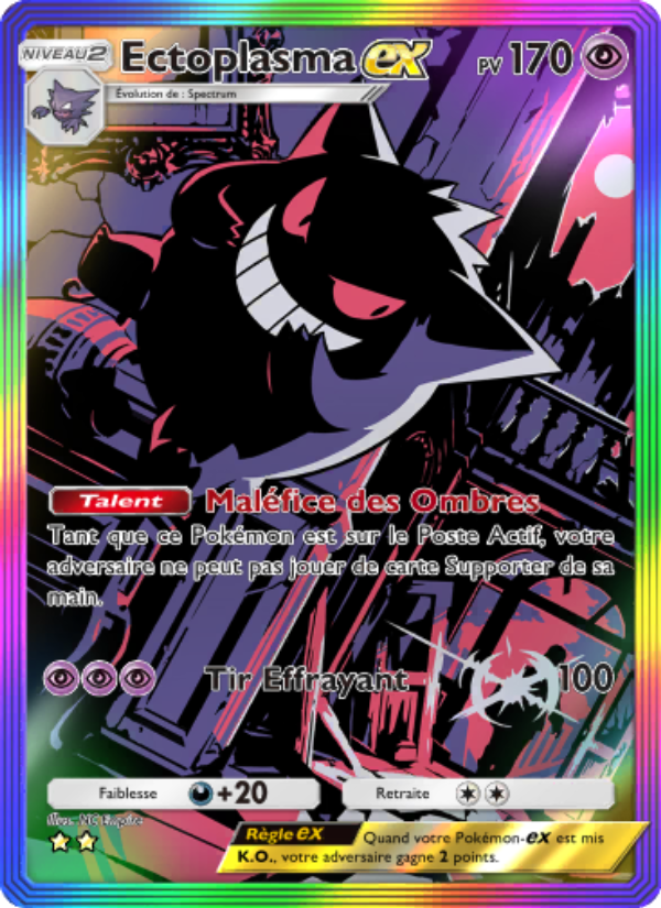 Ectoplasma-ex 277 — Puissance Génétique (French Pokémon TCG card)