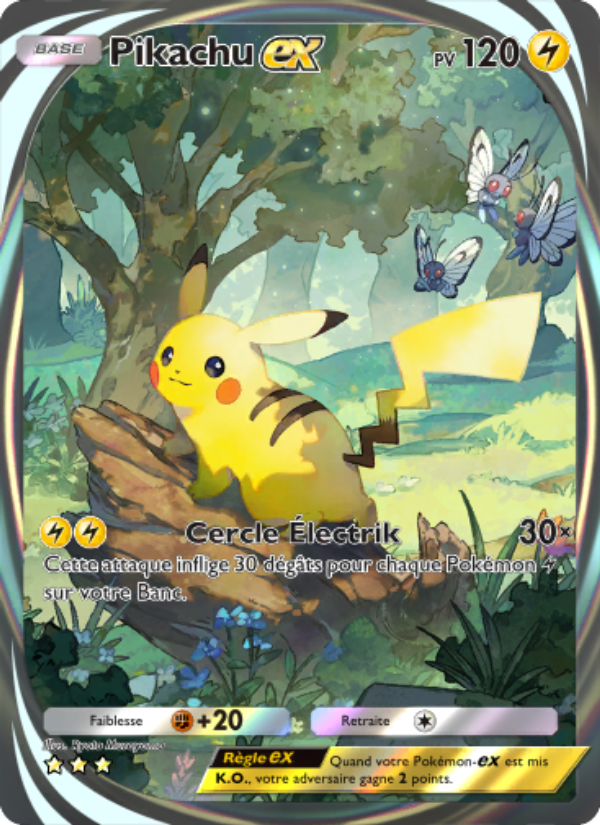 Pikachu-ex 281 — Puissance Génétique (French Pokémon TCG card)